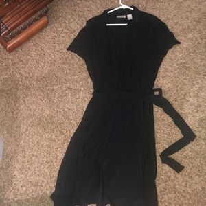 Women’s black button up dress